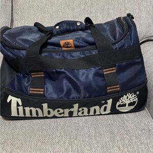 Timberland Dark Blue and Black Duffel Bag
